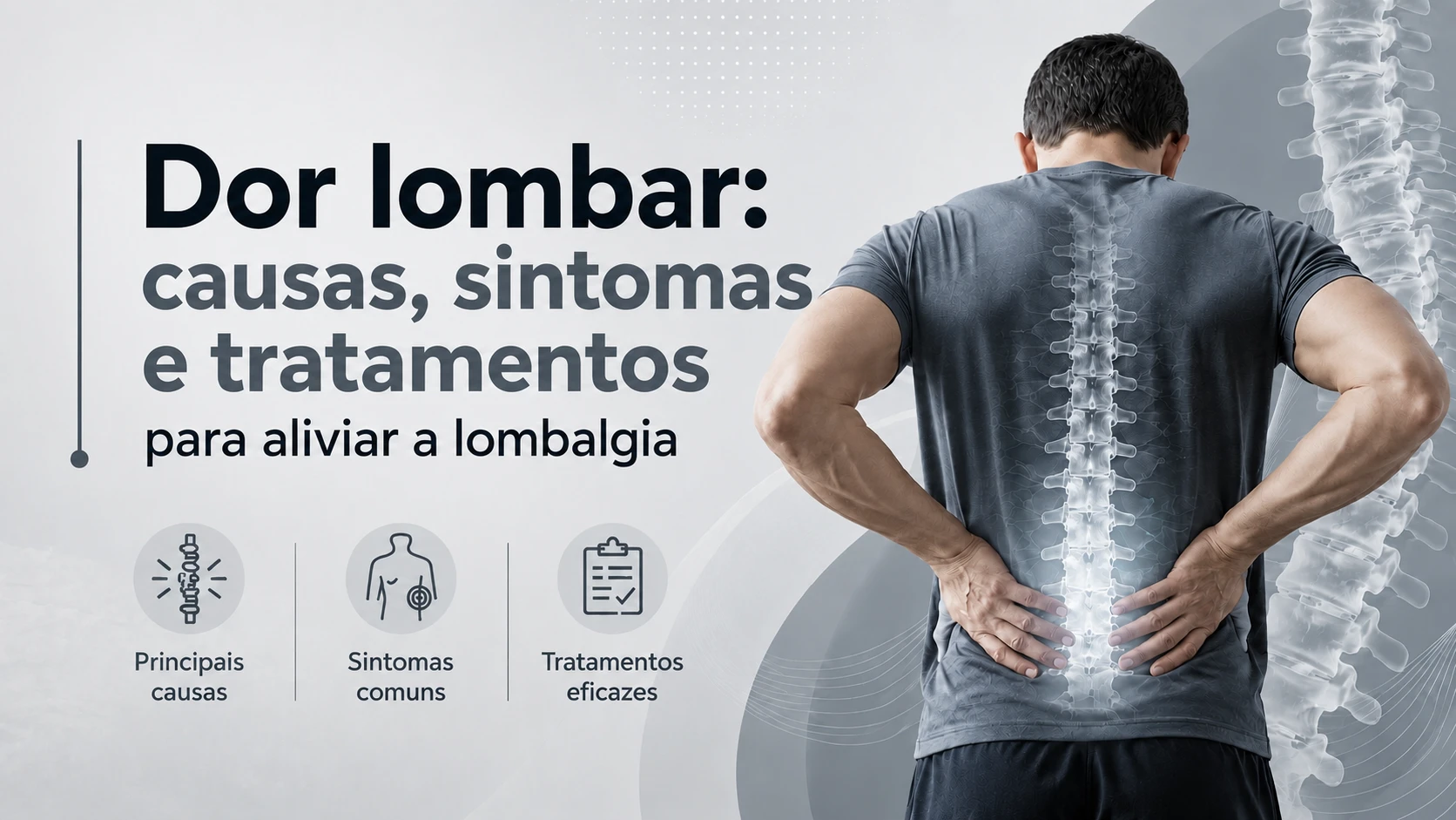 Ilustração sobre dor lombar e lombalgia Ilustração sobre dor lombar e lombalgia